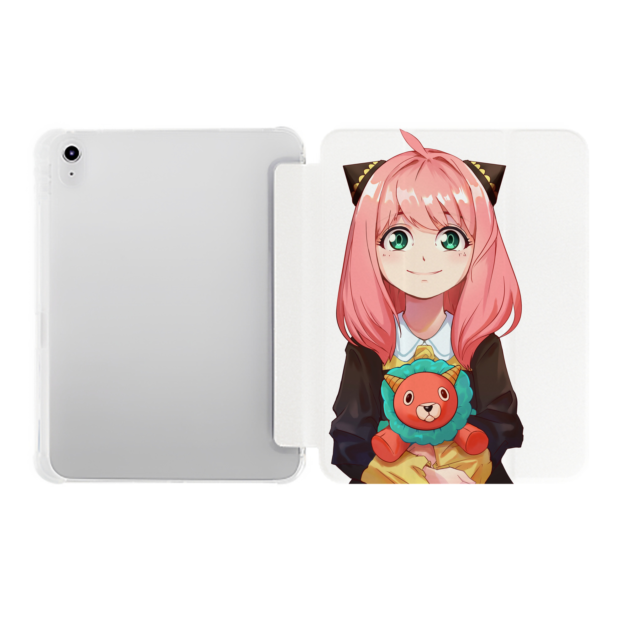 （画像用） SPY×FAMILY间谍家家酒 IPad ケース ペン収納付き 三つ折りスタンド PUレザー×シリコン 対応機種9.5/10.5/10.9インチ